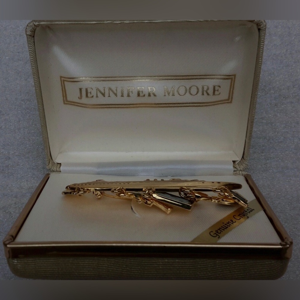 Vintage Jennifer Moore CRUISE SHIP Genuine Crystal Brooch Pin - Picture 2 of 3